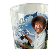 Bob Ross Snowy Mountains Pine Trees and River Painting 16oz Pint Drinking Glass Clear - 3 of 4