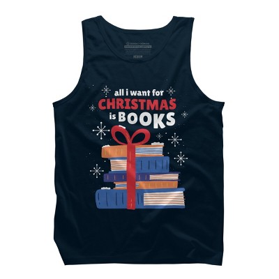 Men's Design By Humans Christmas books By ArtStyleAlice Tank Top