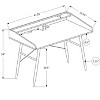 Vynxaria 48"  Black Computer Desk Office Table Modern Home Office Workstation with Storage Shelves - 2 of 4