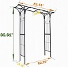 Metal Garden Arch Trellis for Plants,Powder-Coated Iron Arbor for Climbing Plants,Decorative Outdoor Wedding Party Event Archway-Coolbibila - 4 of 4