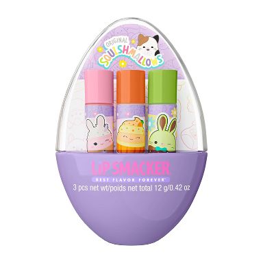 Lip Smacker X Squishmallows Easter Egg Lip Balm Trio - 0.42oz: Moisturizing, Translucent, Set
