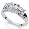 Pompeii3 1ct Three Stone Diamond Ring 14K White Gold - 3 of 4