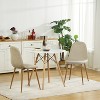 FurnitureR Dining Chairs Set of 4, Chenille Fabric Dining Room Seating, Armless Mid-Back Side Chairs for Kitchen, Living Room, Bedroom, Beige - 3 of 4