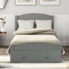 Twim Size Wood Platform Bed with Storage Drawer and Wood Slat Support - 2 of 4