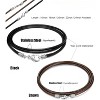 Adjustable Leather Necklace Cord - 20Inch Braided Rope with Stainless Steel Clasp for Men & Women - 3 of 4
