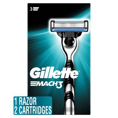 Gillette Mach3 Men's Razor + 2 Razor Blade Refills : Target