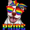 Adult Design By Humans Pit Bull Rainbow Pride Dog By Luckyst T-Shirt - 2 of 2