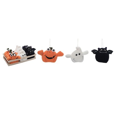 Transpac Polyester 12.5 in. Multicolor Halloween Plush Characters In Crate Set of 12