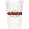 20oz 24ct San Francisco 49ers Football Reusable Cups: NFL Plastic Drinkware, Team Logo, Super Bowl Party Supplies - 2 of 3