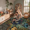 Washable Jungle Animal Print Living Room Rugs, Ultra Thin Soft Forest Bedroom Carpet, Botanical Print Dining Room Floor Cover - 4 of 4