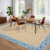 Modern Machine Washable Rug Bordered Design Non-Slip Low Pile Rubber Backing - 2 of 4