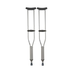 McKesson Aluminum Adult Underarm Crutches 5' 2" to 5' 10" User Ht. - 1 of 3