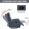 Heat Massage Manual Recliner Chair with Rocker and Swivel in Fabric for Living Room - 2 of 4