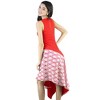 Artyska Women's Round Neck Sleeveless Asymmetric Dress With Lace Design - 3 of 4