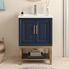 Festivo Modern 24" Single Sink Freestanding Bath Vanity Navy - 3 of 4