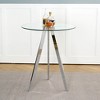 CAVINAS Round Dining Table Kitchen Table Tempered Glass Dining Room Table with Metal Base - 3 of 4