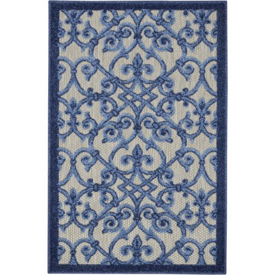 Nourison Aloha Contemporary Scroll Outdoor Rug