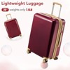 3-Piece Hardside Luggage Set with Triple Telescopic Handles, TSA-Approved Safeguard Locks, Smooth Anti-Pinch Design Travel Suitcase Set 20", 24", 28" - 4 of 4