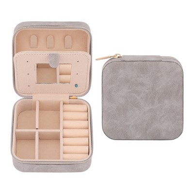 REGALWOVEN Women's Mini Modern Portable PU Leather Jewelry Box