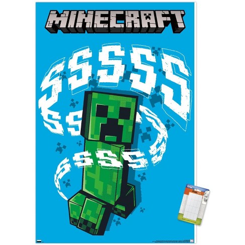 Minecraft creeper face-Artwork by @Travel Poster AI