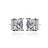 Guili Sterling Silver Square Stud Earrings with Clear Cubic Zirconia – A Timeless and Elegant Design That Adds Classic Sparkle to Any Look - 2 of 4