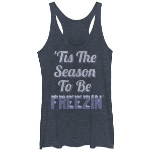 Women's CHIN UP Season to Be Freezing Racerback Tank Top - 1 of 3