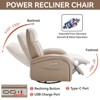 CAVINAS 3-in-1 Rocking Recliner Chair with Swivel, Adjustable Lumbar Support & USB Charging Ports, Modern Accent Chair for Living Room - 3 of 4