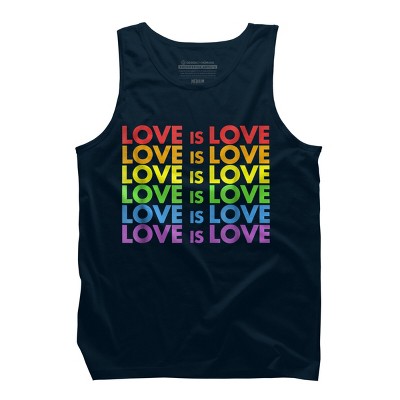 Adult Design By Humans Pride Love is Love By Luckyst Tank Top - Navy - 2X Large