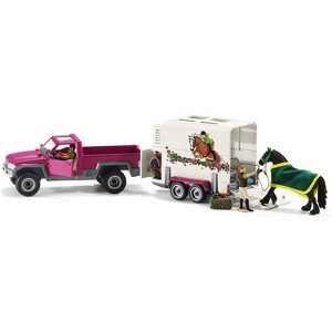 Schleich Horse Club Lakeside Playset 119PC with Truck Horses Riders Ages 5+ clear Pickup Truck and Traile - 1 of 4