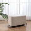 32" Modern Decorative Bench with Metal Base - WOVENBYRD - 2 of 4
