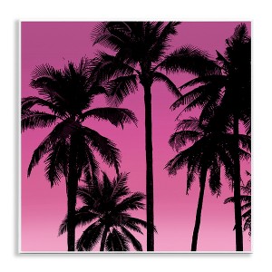 Stupell Industries Pink Tropical Sunset Palm Trees Wall Plaque Art - 1 of 4
