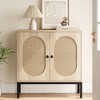 Whizmax Buffet Cabinet Rattan Storage Cabinet with Doors and Shelves, Accent Cabinet Sideboard for Living Room, Dining Room, Hallway - 4 of 4