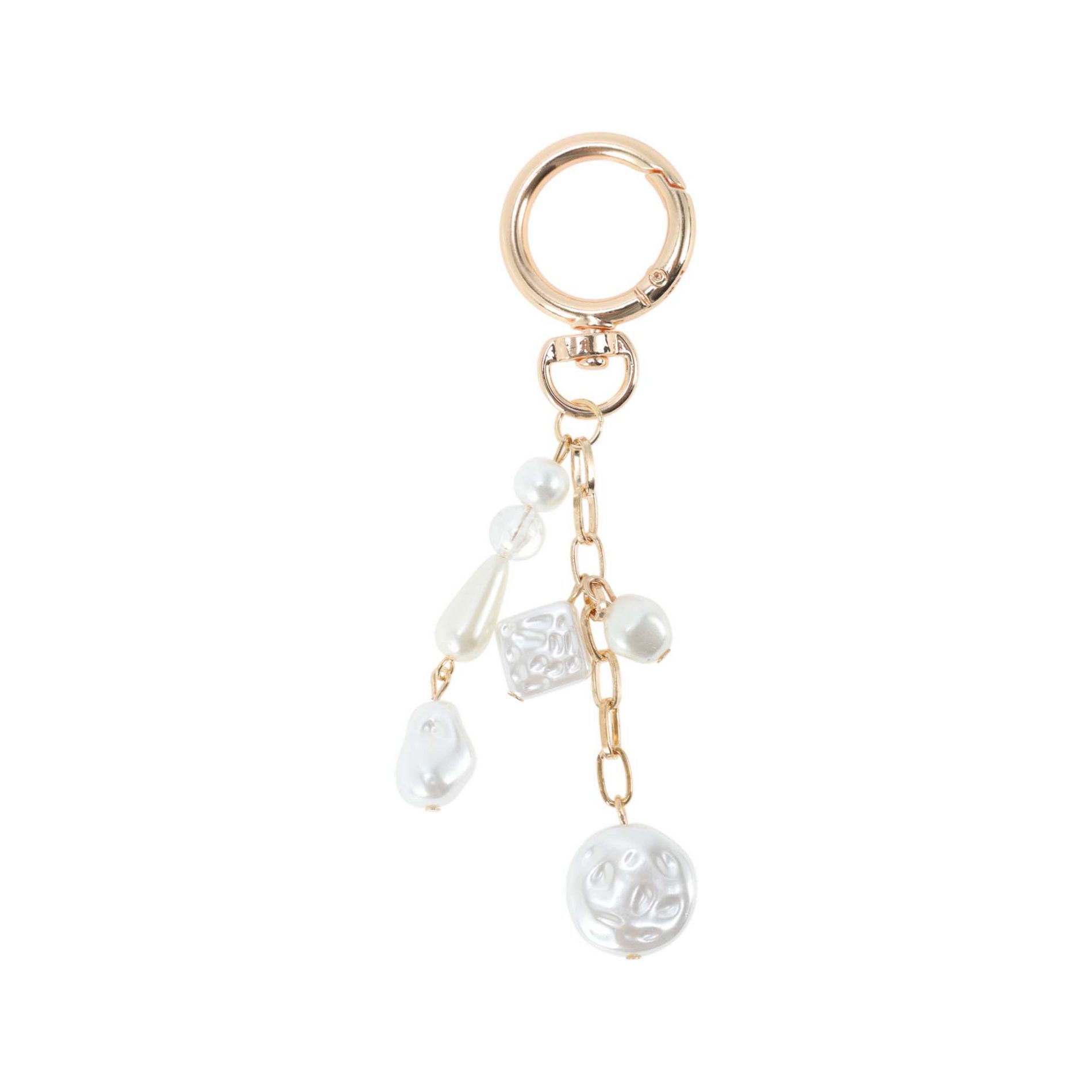 Unique Bargains Sparkling Pearl Handbag Charm 4.33" 1 Pc