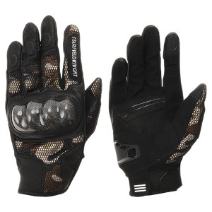 Unique Bargains Full Finger Motorcycle Gloves Carbon Fiber Pattern 1 Pair - 1 of 4