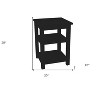 HomeRoots 28" Black Solid Wood Nightstand - 3 of 4