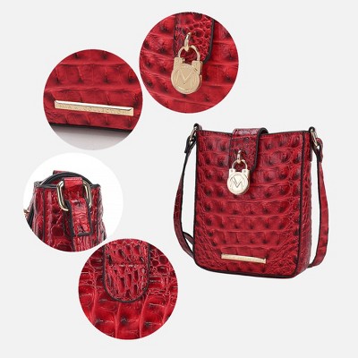 MKF Collection Crocodile Embossed Crossbody Bag, Avery | MKF Collection by Mia K - Mustard — фото 4