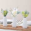 Juvale Set of 6 White Ceramic Bud Vases for Flowers, Centerpieces, Home Decor, 1 x 6 In - 3 of 4