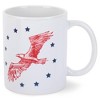 Elanze Designs America United and Free Stars and Eagle 11 Ounce White Ceramic Coffee Mug - 2 of 2