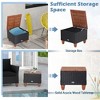 Tangkula 3PCS Patio Rattan Conversation Set Outdoor Furniture Set w/ Cushions - 4 of 4