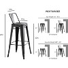 Lyngins Set of 2/4 Industrial Metal Bar Stools,Counter Chairs with Bucket Back,Stools for Kitchen Counter,Living Room - 3 of 4