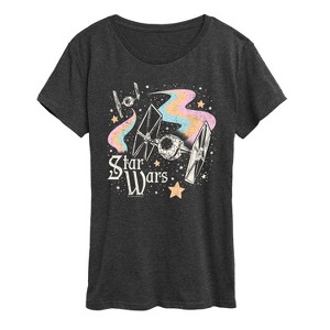 Women's - Star Wars - TIE Fighters Celestial Ships Short Sleeve Graphic T-Shirt - 1 of 4