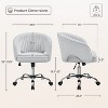 Yaheetech Rolling Office Chair Armchair with Tufted Barrel - 3 of 4