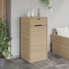 vidaXL Patio Storage Cabinet Beige 21.7 in.x21.7 in.x43.7 in. Poly Rattan - 3 of 4