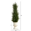 Nearly Natural 39-in Cypress Artificial Tree in White Urn UV Resistant (Indoor/Outdoor) - 2 of 4