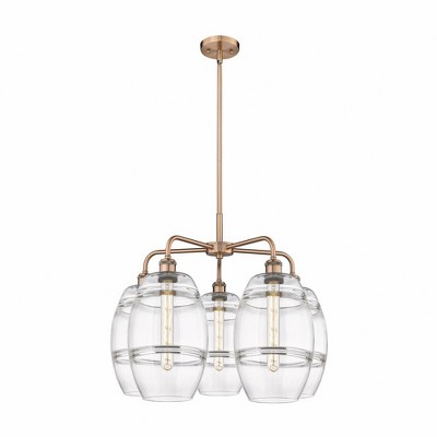 Vaz - 5 Light Stem Hung Chandelier In Industrial Style-15.38 Inches Tall and 26 Inches Wide