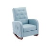 CAVINAS Polyester Glider Rocking Chair with High Backrest,Cozy Upholstered Rocking Chairs,Nursery Accent Chair for Bedroom - 2 of 4