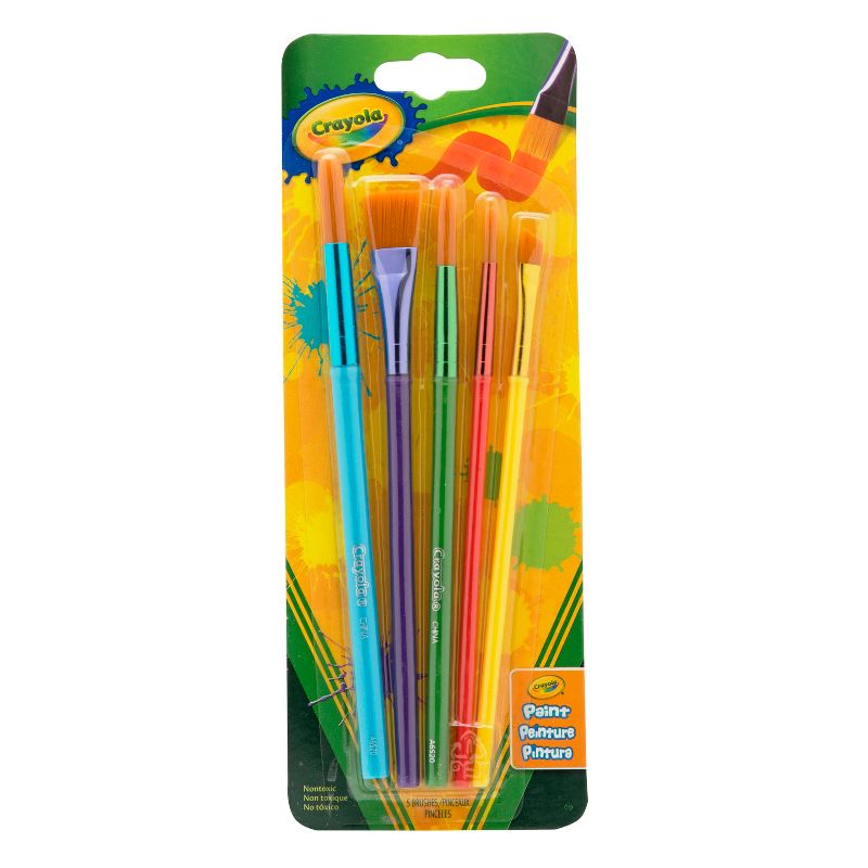 Crayola 5ct Paint Brush Variety Pack, 1 of 6