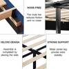 VECELO Velvet Upholstered Platform Bed Frame with Adjustable Headboard, Sturdy Wood Slat Support, No Box Spring Required - 4 of 4