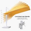 PURPLE LEAF Patio Umbrella White Cantilever Offset Umbrella Square Outdoor Umbrella with 360-degree Rotation for Garden Deck Pool - 4 of 4