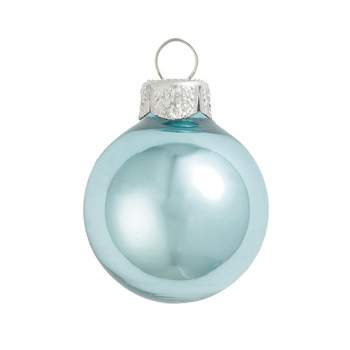 Northlight 8ct Blue Shiny Finish Glass Christmas Ball Ornaments 3.25" (80mm)